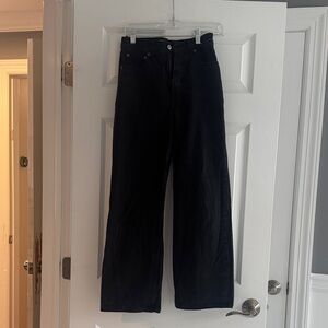 Abercrombie the loose high rise black jeans size
